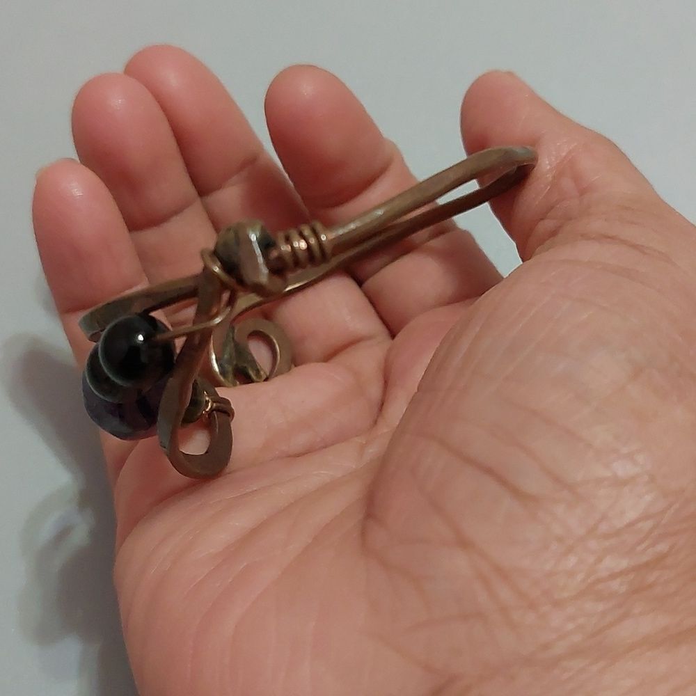 Artisan Solid Copper With Amethyst And Other Natu… - image 3